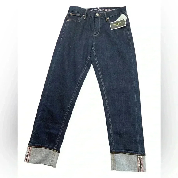 Juicy Couture Y2K Rare Black Label Mid  Rise Ankle Straight Jeans Size 27 - Picture 6 of 10